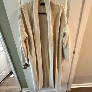 Banana Republic Cream Open-Front Cardigan